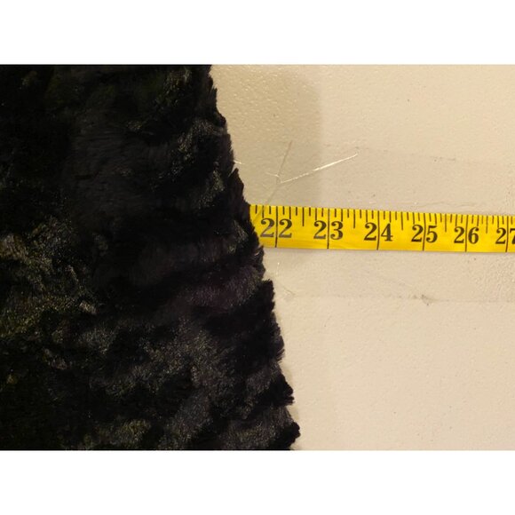 JM Collection Womens Black Faux Fur Jacket Medium - Picture 14 of 16